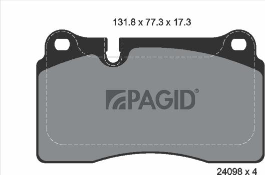 Pagid T1499N - Гальмівні колодки, дискові гальма autozip.com.ua