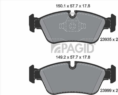 Pagid T1446N - Гальмівні колодки, дискові гальма autozip.com.ua