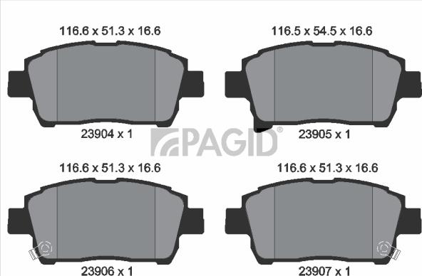 Pagid T1404N - Гальмівні колодки, дискові гальма autozip.com.ua