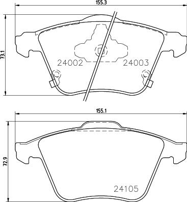 Pagid T1419 - Гальмівні колодки, дискові гальма autozip.com.ua