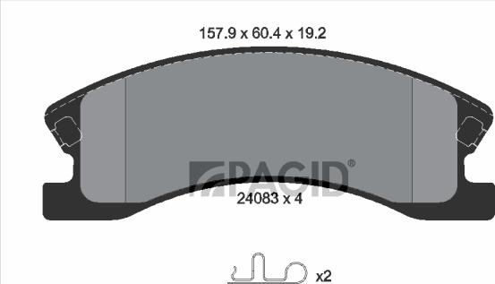 Pagid T1470N - Гальмівні колодки, дискові гальма autozip.com.ua
