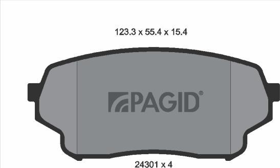 Pagid T1590N - Гальмівні колодки, дискові гальма autozip.com.ua