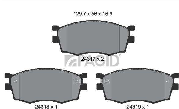Pagid T1591N - Гальмівні колодки, дискові гальма autozip.com.ua