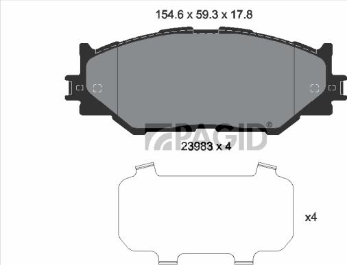 Pagid T1541N - Гальмівні колодки, дискові гальма autozip.com.ua
