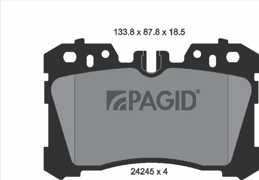 Pagid T1561N - Гальмівні колодки, дискові гальма autozip.com.ua