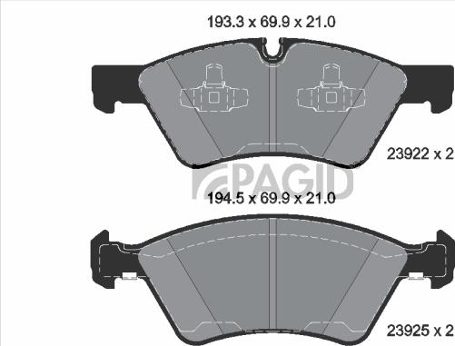 Pagid T1516N - Гальмівні колодки, дискові гальма autozip.com.ua