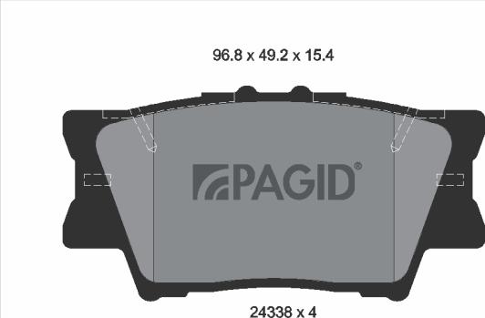 Pagid T1582N - Гальмівні колодки, дискові гальма autozip.com.ua