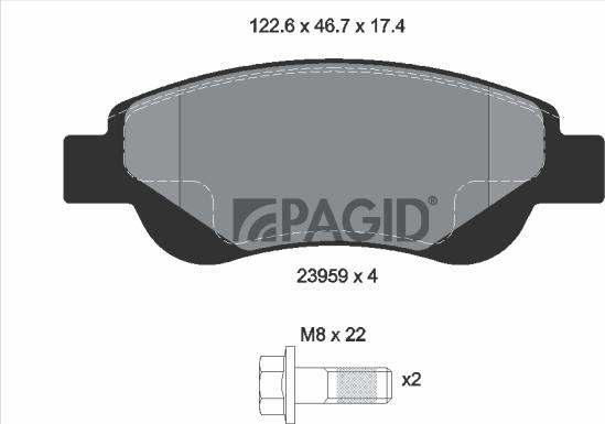 Pagid T1531N - Гальмівні колодки, дискові гальма autozip.com.ua