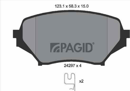 Pagid T1571N - Гальмівні колодки, дискові гальма autozip.com.ua