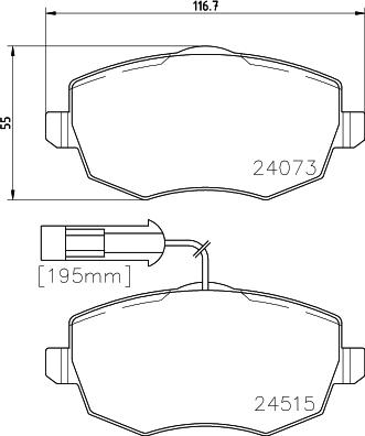 Pagid T1650 - Гальмівні колодки, дискові гальма autozip.com.ua