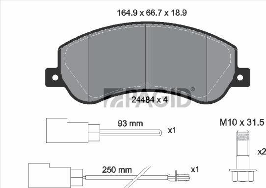 Pagid T1640N - Гальмівні колодки, дискові гальма autozip.com.ua