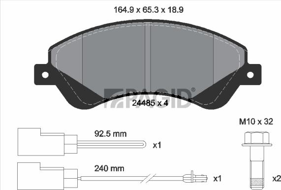 Pagid T1641N - Гальмівні колодки, дискові гальма autozip.com.ua