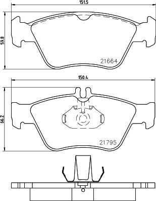 Pagid T1091 - Гальмівні колодки, дискові гальма autozip.com.ua