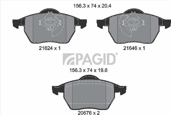 Pagid T1093N-53942N-00 - Комплект гальм, дисковий гальмівний механізм autozip.com.ua
