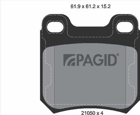 Pagid T1016N - Гальмівні колодки, дискові гальма autozip.com.ua