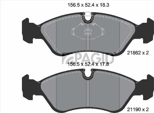 Pagid T1082N - Гальмівні колодки, дискові гальма autozip.com.ua