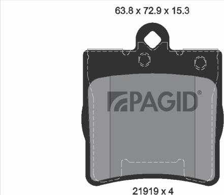 Pagid T1198N - Гальмівні колодки, дискові гальма autozip.com.ua