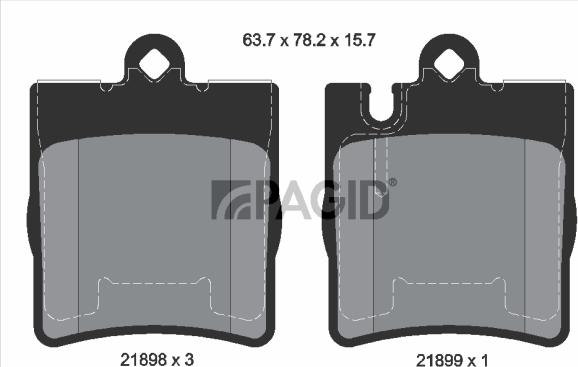 Pagid T1152N - Гальмівні колодки, дискові гальма autozip.com.ua
