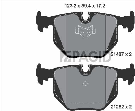 Pagid T1117N - Гальмівні колодки, дискові гальма autozip.com.ua