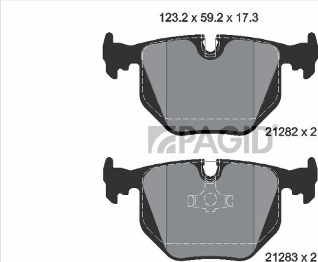 Pagid T1120N - Гальмівні колодки, дискові гальма autozip.com.ua