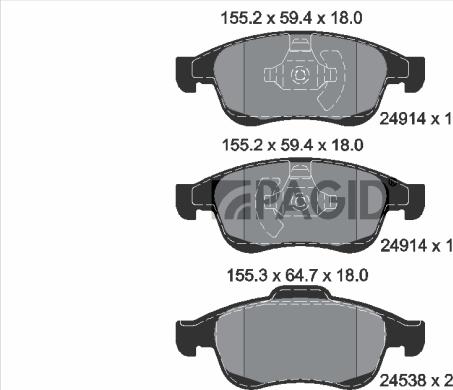 Pagid T1894N - Гальмівні колодки, дискові гальма autozip.com.ua