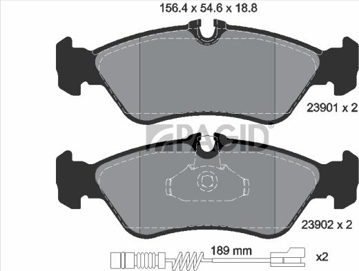 Pagid T1824N - Гальмівні колодки, дискові гальма autozip.com.ua