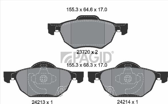 Pagid T1397N - Гальмівні колодки, дискові гальма autozip.com.ua