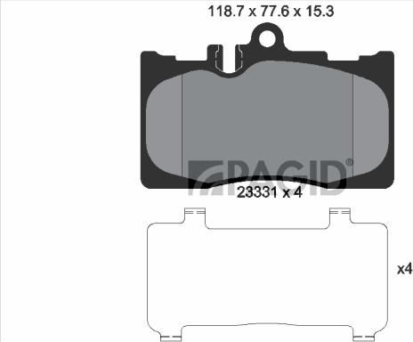 Pagid T1294N - Гальмівні колодки, дискові гальма autozip.com.ua
