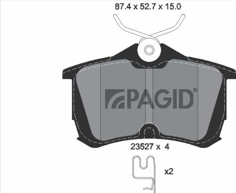 Pagid T1255N - Гальмівні колодки, дискові гальма autozip.com.ua