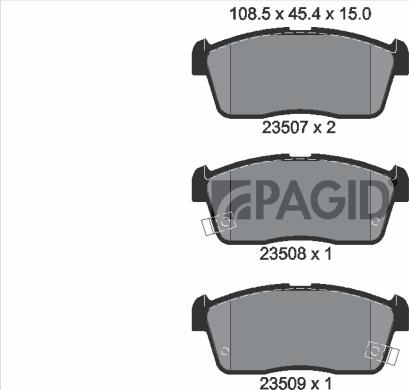 Pagid T1269N - Гальмівні колодки, дискові гальма autozip.com.ua