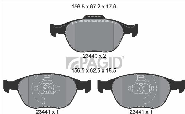 Pagid T1261N - Гальмівні колодки, дискові гальма autozip.com.ua