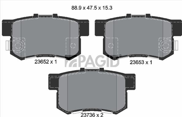 Pagid T1263N - Гальмівні колодки, дискові гальма autozip.com.ua