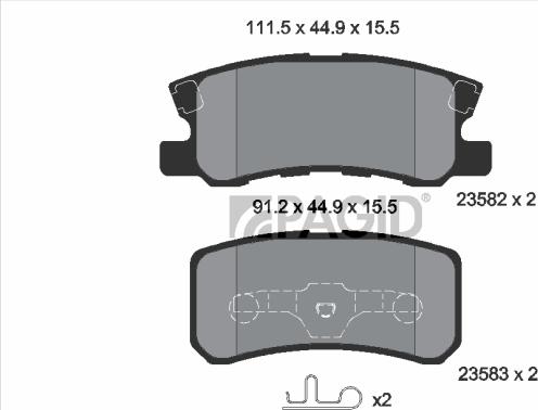 Pagid T1276N - Гальмівні колодки, дискові гальма autozip.com.ua