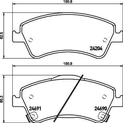 Pagid T1747 - Гальмівні колодки, дискові гальма autozip.com.ua