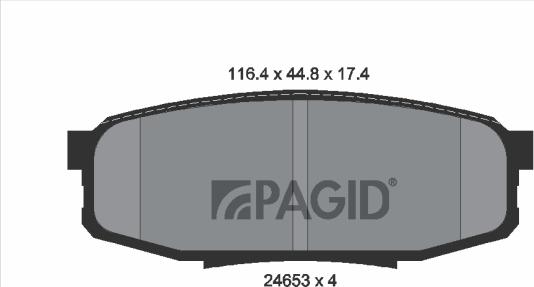 Pagid T1750N - Гальмівні колодки, дискові гальма autozip.com.ua