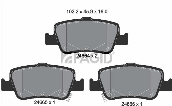 Pagid T1727N - Гальмівні колодки, дискові гальма autozip.com.ua