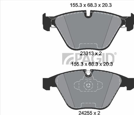 Pagid T1770N-55618N-02 - Комплект гальм, дисковий гальмівний механізм autozip.com.ua