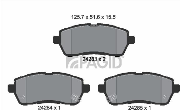 Pagid T1778N - Гальмівні колодки, дискові гальма autozip.com.ua