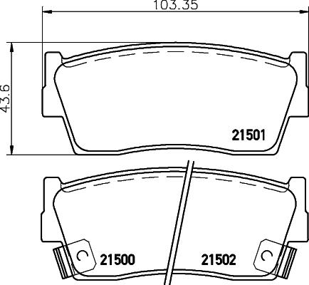 Pagid T3007 - Гальмівні колодки, дискові гальма autozip.com.ua