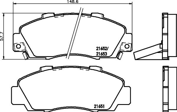 Pagid T3016 - Гальмівні колодки, дискові гальма autozip.com.ua