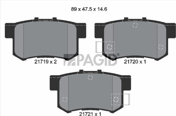 Pagid T3017N - Гальмівні колодки, дискові гальма autozip.com.ua