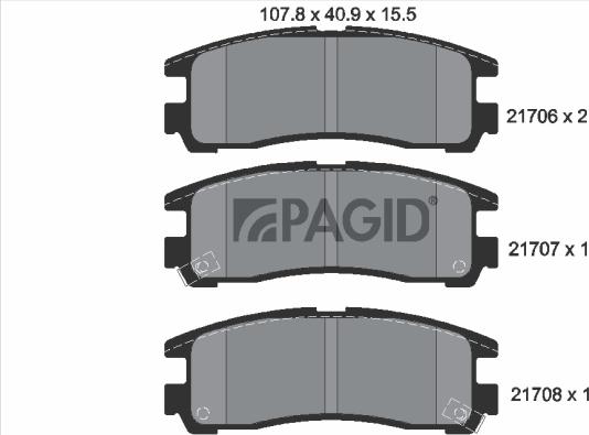Pagid T3031N - Гальмівні колодки, дискові гальма autozip.com.ua