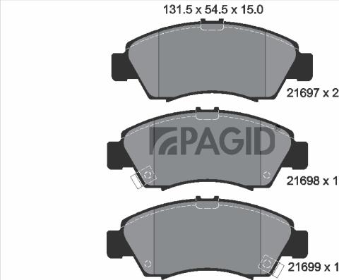 Pagid T3024N - Гальмівні колодки, дискові гальма autozip.com.ua