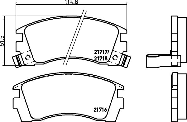 Pagid T3027 - Гальмівні колодки, дискові гальма autozip.com.ua