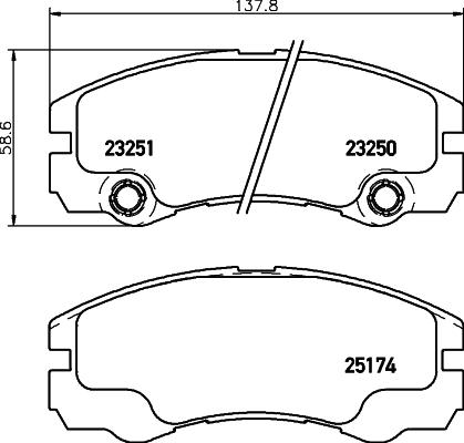 Pagid T3105 - Гальмівні колодки, дискові гальма autozip.com.ua