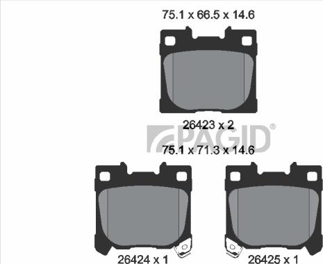 Pagid T2921N - Гальмівні колодки, дискові гальма autozip.com.ua