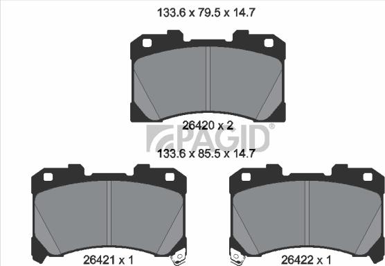 Pagid T2922N - Гальмівні колодки, дискові гальма autozip.com.ua