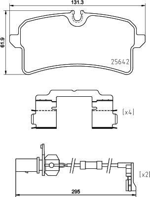 Pagid T2485 - Гальмівні колодки, дискові гальма autozip.com.ua