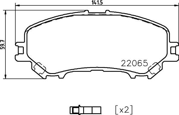 Pagid T2425 - Гальмівні колодки, дискові гальма autozip.com.ua