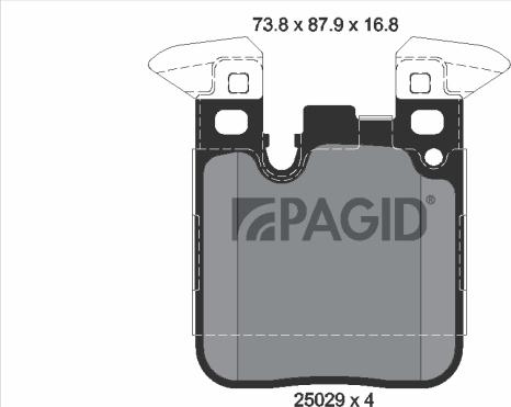 Pagid T2423N - Гальмівні колодки, дискові гальма autozip.com.ua